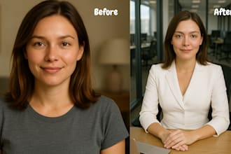 linkedin style ai headshot for professionals, face swap