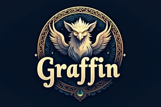 design creative mystic griffin mascot logo for you in 12 hours