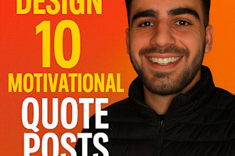 design 10 motivational quote posts for instagram or pinterest