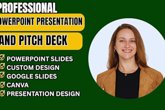 design creative powerpoint canva, google slides,pitch deck business presentation