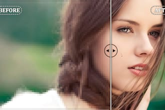 enhance and upscale low resolution photos to high resolution quality