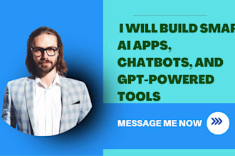 develop chatgpt ai mobile app, saas apps, ai chatbot, websites, ai software