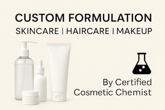 formulate hair, skincare makeup, eye care, beauty products as a cosmetic chemist