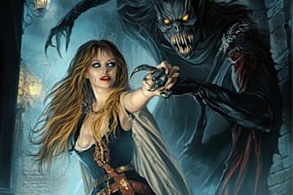 draw fantasy or horror character illustration