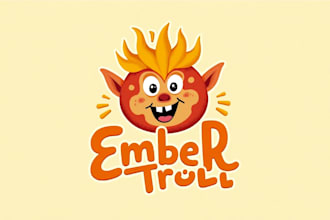 make an amazing ember troll mascot logo in 12 hours