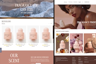 design skin care, makeup, beauty saloon,cosmetics website, nails and spa website