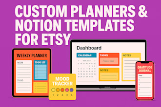 design travel planner, gratitude journal, notion template, etsy digital journal
