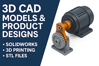 do high quality 3d cad models product designs and stl files for 3d printing