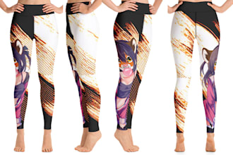design trendy aop leggings, gymwear, and custom sportswear mockup