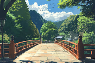 plant the landscape illustration or concept art