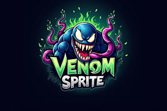 make a high quality venom sprite mascot logo for you with express delivery