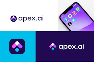 do modern technology tech saas app startup and software logo