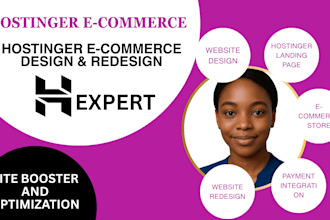 setup hostinger ecommerce redesign hostinger website build hostinger website