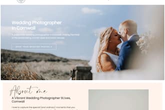 build photography, portfolio and wedding website with online booking