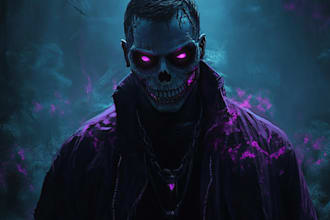 make a dark horror art for you