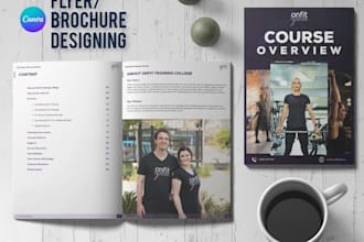 design canva flyers, brochures, company profiles annual reports