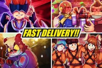 draw custom cartoon youtube thumbnails that get clicks