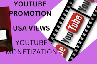 do USA youtube promotion shoutout for your video with organic 12m views