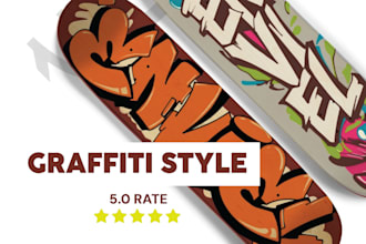 create graffiti style for your skateboard