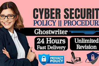 provide tailored cybersecurity policies, user instructions, and technical sops