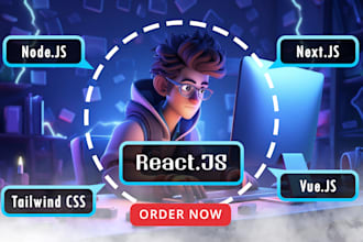 build websites with react, node, next, vue, and tailwind CSS