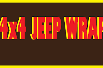 make professional  racing car wrap, 4x4 jeep wrap, boat, van, bus, bike