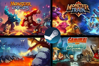 create custom steam capsule game banner poster asset icon logo game art
