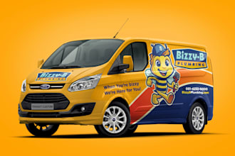 create car wrap design, van wrap design, vehicle wrap design any vehicle wrap