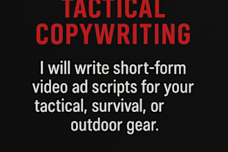write a viral video ad script for tactical, survival or outdoor gear