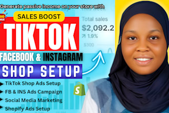 fix tik tok shop, instagram shop, facebook shop, tik tok ads, and shopify fb ads
