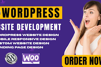 custom wordpress website landing page blog business website coaching website