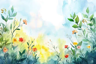 draw illustration and clip art in watercolor style