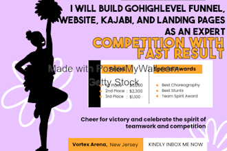 build gohighlevel funnel, website, kajabi, and landing pages as an expert