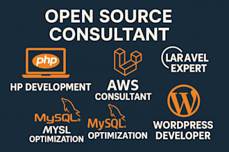 do open source consulting in PHP, AWS, laravel, shopify, wordpress