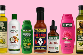 do label or logo for olive oil,hair oil,cbd oil,sauce,shampoo,packaging,