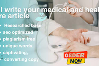 be your medical health articles writer, health and fitness