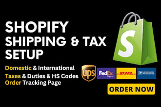 setup shopify shipping profiles of shopify drop shipping store and taxes
