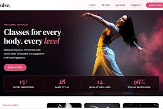 build squarespace dance studio website dance trainer website band club website