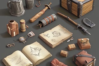 draw high quality game objects, props, etc for your games