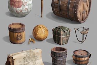 create lowpoly prop and object in 3d models