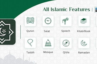 develop islamic app, clone muslim pro, dua app, qibla finder hajj app android