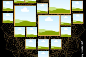 custom anniversary photo collage frame design