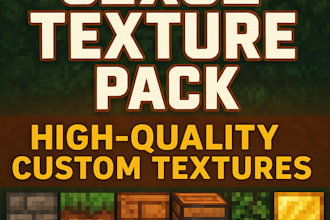 do a minecraft 32p x 32p texture pack