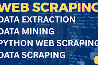 do python web scraping, data extraction, data mining as web scraper