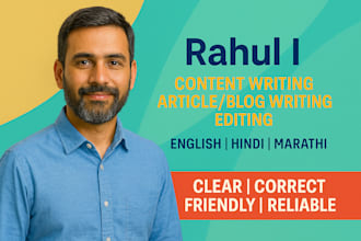 write rewrite translate articles blogs and content in english hindi and marathi