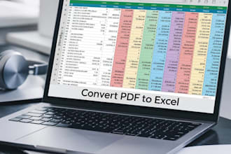 covert pdf file to excel or csv file