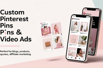 design custom pinterest pins, ads and short videos for you