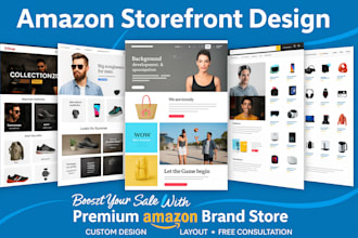 create amazon brand store and amazon storefront design