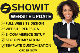 design and resdesign showit website showit template showit seo and customization