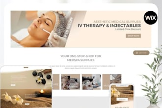 wix spa website salon medspa wix cosmetic beauty salon skincare waxing service